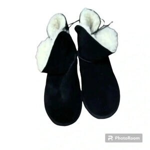 Tommy bahama black genuine suede afet ankle boots 9